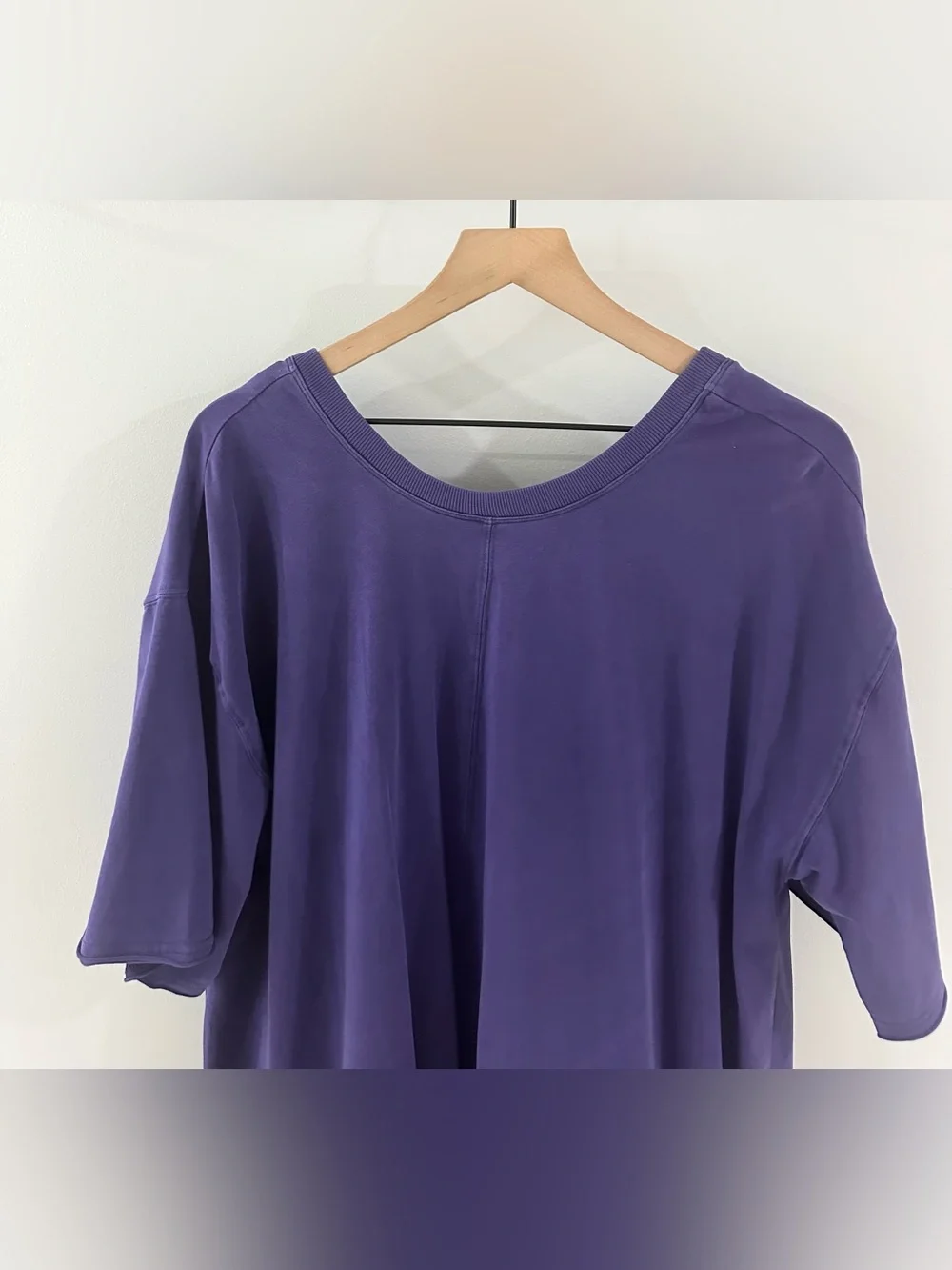 Free People Hotshot Tee Romper // Purple // Large